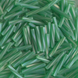 Miyuki gedrehte Stiftperlen TW2012-179F matte transparent green AB 5g