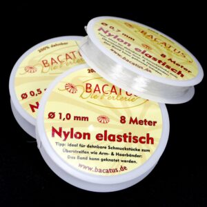 Nylon elastic • transparent • 0.7mm • 1 roll
