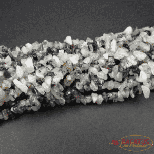 Turmalinquarz Splitter ca. 5 x 8 mm, doppelter Strang