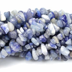 Aventurin Splitter blau ca. 5x8mm, Doppelter Strang