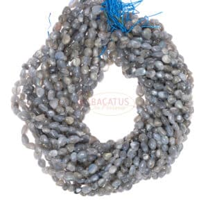Labradorite nuggets glossy approx. 4x8mm, 1 strand