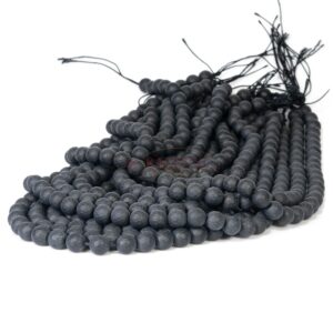 Onyx ball matt faceted 6 and 8mm, 1 strand