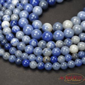 Aventurine plain round blue 4 – 12 mm, 1 strand