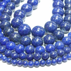 Mashan boule de jade bleu lapis 4-14 mm, 1 fil
