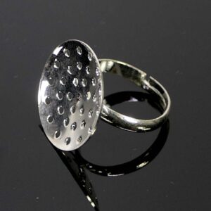 Ring Rohling zum Fädeln rund silber Metall 20 mm