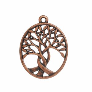 Metallanhänger Lebensbaum 31x24mm bronze