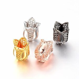 Bouchon perle tulipe métal 12x8x9 mm choix de couleur