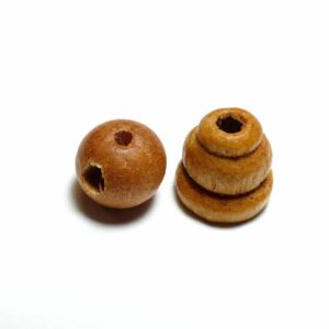 Guru bead Sumeru set sandalwood light 8-10 mm, 2 pieces. set