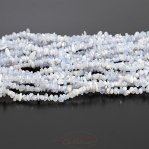 Chalcedon Splitter glanz ca. 3x5mm, doppelter Strang