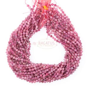 Rubellit Bicone facettiert rosa ca. 6x6mm, 1 Strang