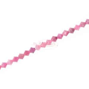 Rubellit Bicone facettiert rosa ca. 6x6mm, 1 Strang