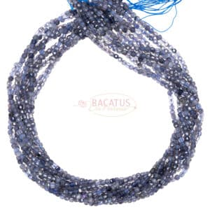 Iolite cube faceted purple size selection, 1 strand