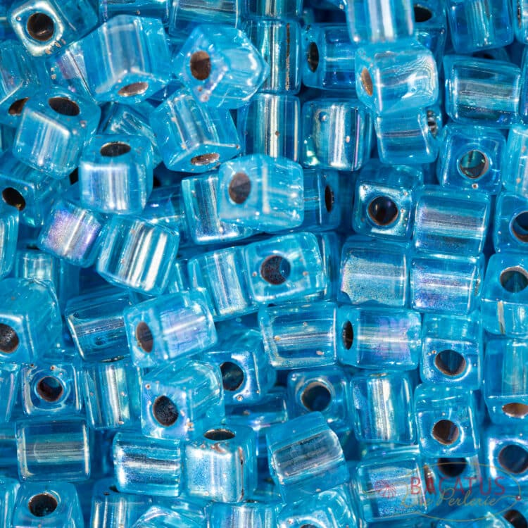 Miyuki Würfel SB-1018 silverlined aqua AB 9,9g