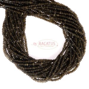 Gold Obsidian Untertasse facettiert ca. 2x3mm, 1 Strang