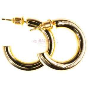 Ohrstecker Edelstahl Creolen glatt gold ca. 25mm, 1 Paar