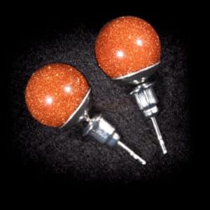 Goldfluss Ohrstecker mit ca. 10mm Perle, 1 Paar