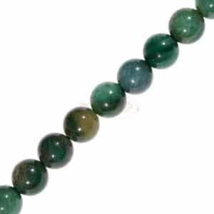 Boule d’euchlorite brillante 8 mm, 1 fil