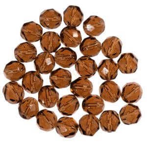 Perles de verre taillé tchèques à facettes 4-6mm opaques fumées, 500g