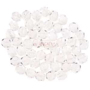 Perles de verre taillé tchèques à facettes 4-8mm cristal, 500g