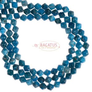 Apatit Bicone facettiert Blautöne ca. 8x8mm, 1 Strang