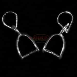 Pince pour pendentif Boucle métal argenté env.13mm, 2 pièces