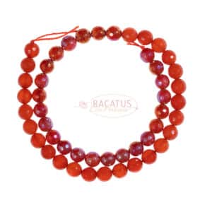 Achat Kugel facettiert Hälfte AB Schimmer ca.8mm, Letzter Strang