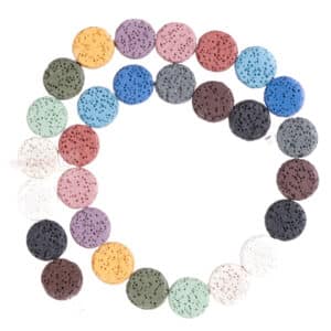 Sponge Lava bunt Münze ca. 14x6mm, 1 Strang