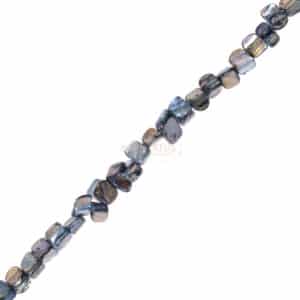 Perlmutt rechteckige Nuggets blau-grün ca. 12x6mm, 1 Strang